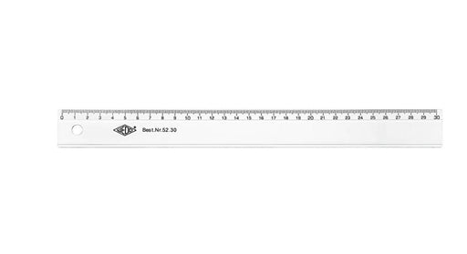 EAN 4003801031446 - Wedo 52 30 Regla de escritorio 300 mm Plástico Transparente 1 pieza(s) imagen 1
