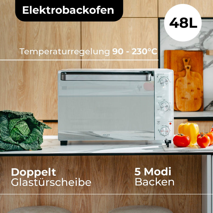 EAN 5905575906656 - Adler AD 6027 horno 48 L 1800 W Blanco imagen 21