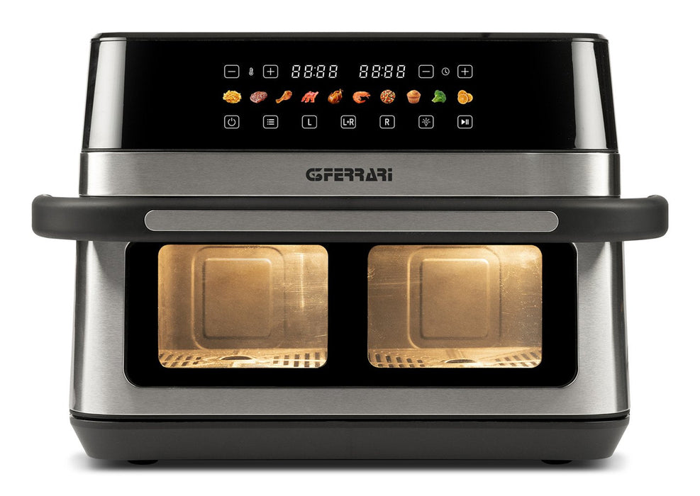 Freidora  G3 Ferrari G10223 Doble 12 L Independiente 2200 W Freidora De Aire Caliente Negro, Acero Inoxidable