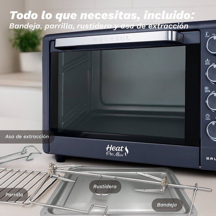 Horno De Sobremesa Grunkel Hr-48promax 2200w Capacidad 48l Negro
