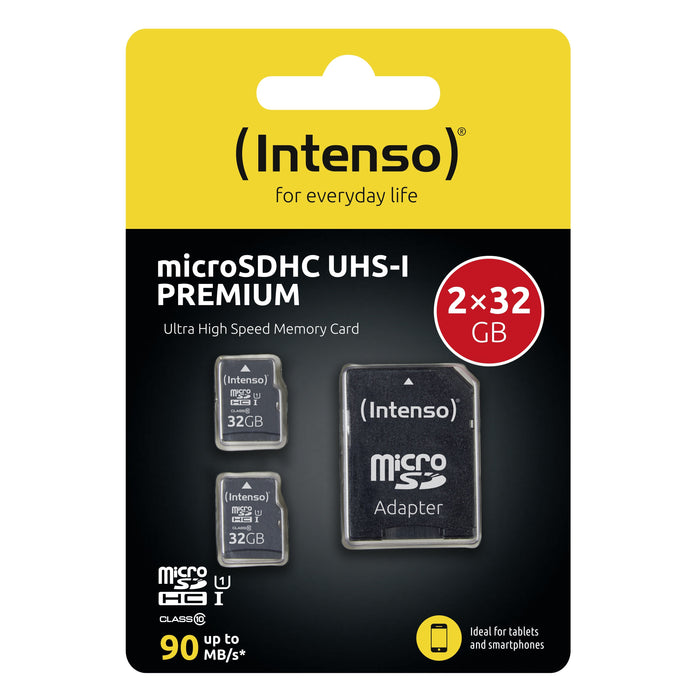 Intenso Microsd Card Uhs-I, 32gb Sdhc Premium Double Pack