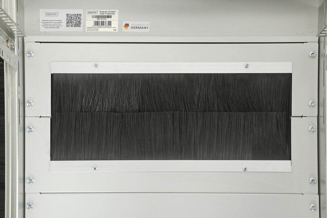 Armario De Red De 42ua Unique, 2053x800x800 Mm Puerta Frontal Acristalada Dos Hojas, Gris