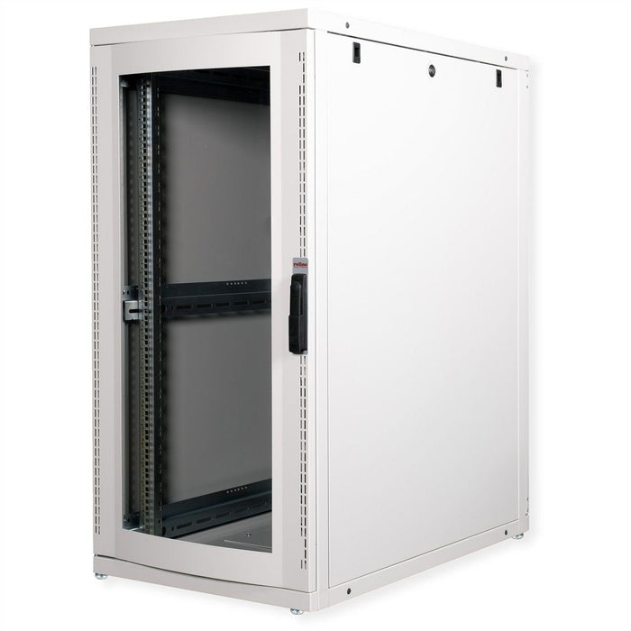 Roline 19-Zoll Serverschrank Pro 26 He, 600x1000 Bxt Grau Plexiglas