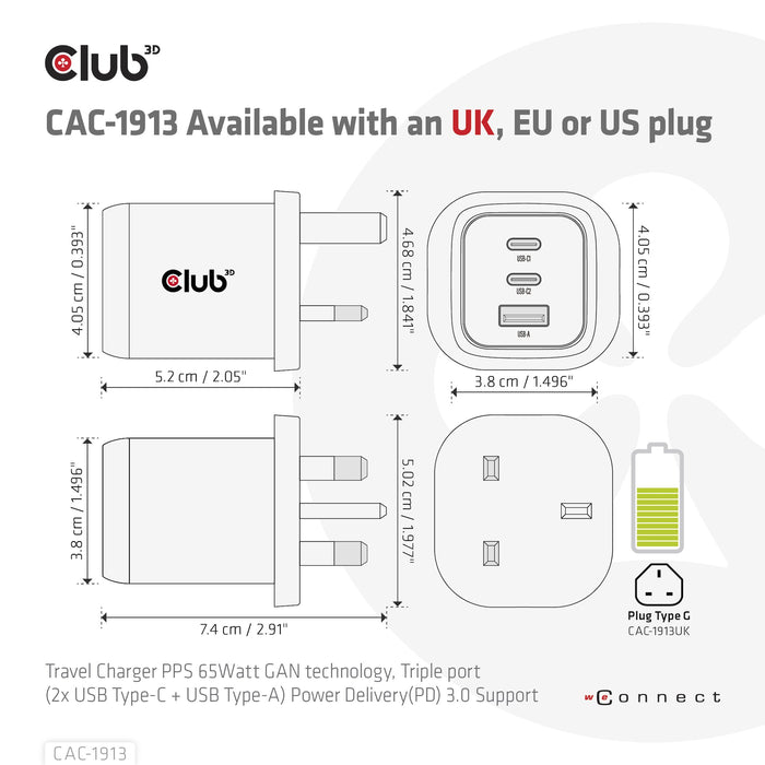 EAN 8719214472658 - CLUB3D CAC-1913 cargador de dispositivo móvil Teléfono móvil, Portátil, Smartphone, Universal Negro Corri imagen 13