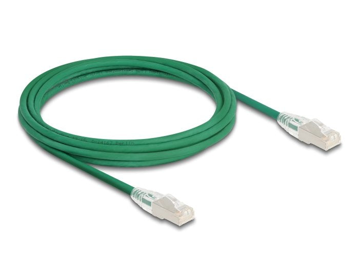 Delock Rj45 Cable De Red Cat.6a Macho A Macho U/Ftp Slim 3 M Verde