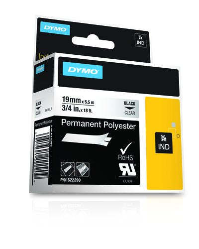 EAN 0071701222909 - DYMO 622290 cinta para impresora de etiquetas Negro sobre transparente imagen 3