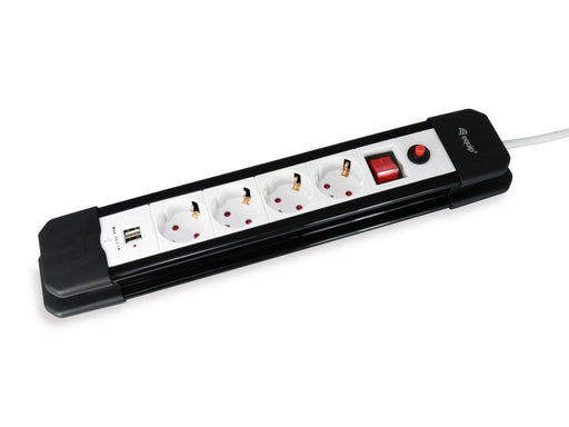 EAN 4015867222058 - Equip 245553 base múltiple 1,5 m 4 salidas AC Interior Negro, Blanco imagen 1
