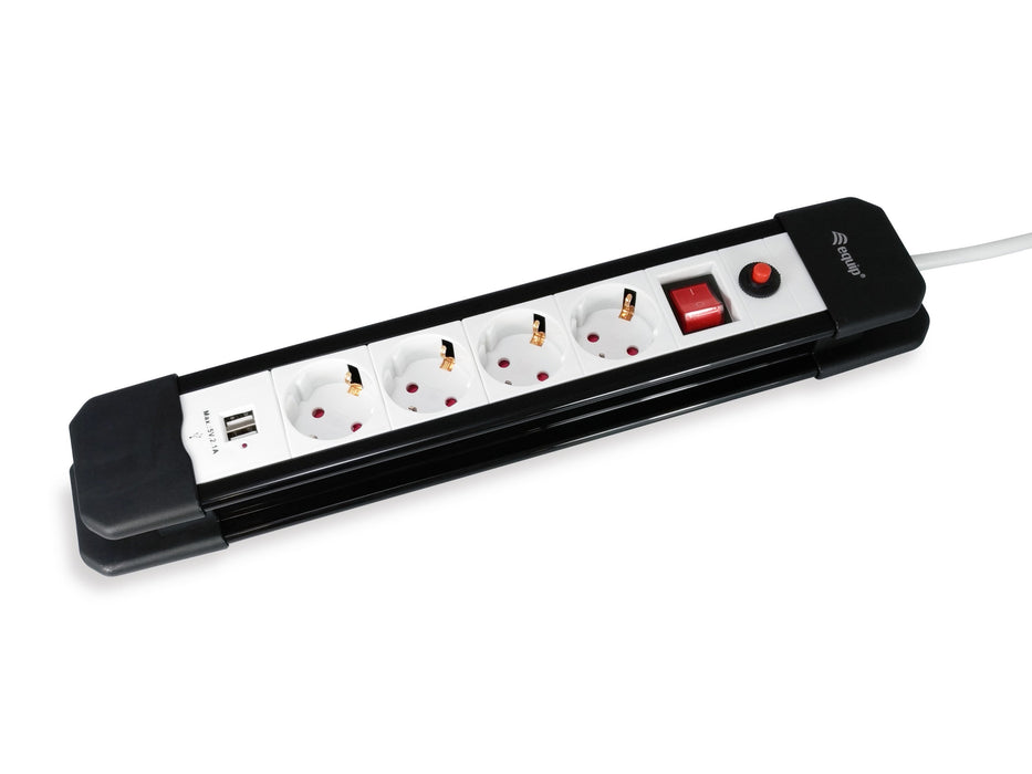 EAN 4015867222058 - Equip 245553 base múltiple 1,5 m 4 salidas AC Interior Negro, Blanco imagen 1