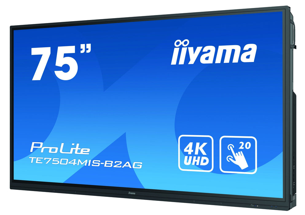 Iiyama Te7504mis-B2ag Pantalla De Señalización Panel Plano Interactivo 190,5 Cm (75") Ips Wifi 350 Cd / M² 4k Ultra Hd Negro Pantalla Táctil Procesador Incorporado Android