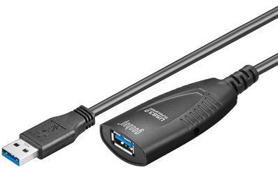 Goobay Cable Usb 3.0 (Alargo) Activo 5 Metros Usb 3.2 Gen 1 (3.1 Gen 1) Negro