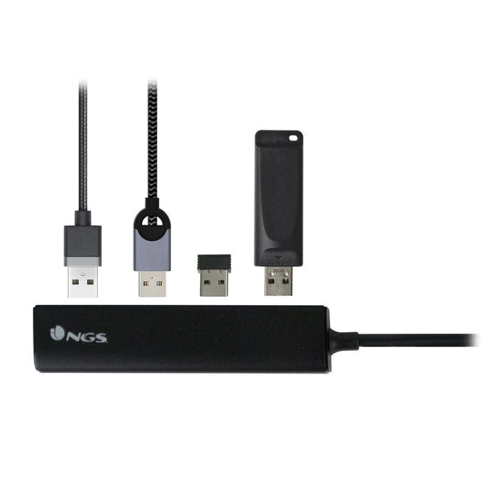 EAN 8435430618525 - NGS WONDERHUB4 USB 2.0 Type-C 480 Mbit/s Negro imagen 3