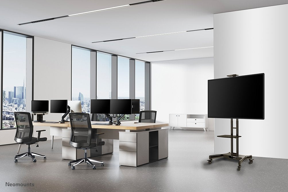 EAN 8717371447083 - Neomounts NM-M1700BLACK mueble y soporte para dispositivo multimedia Negro Soporte de suelo fijo imagen 11
