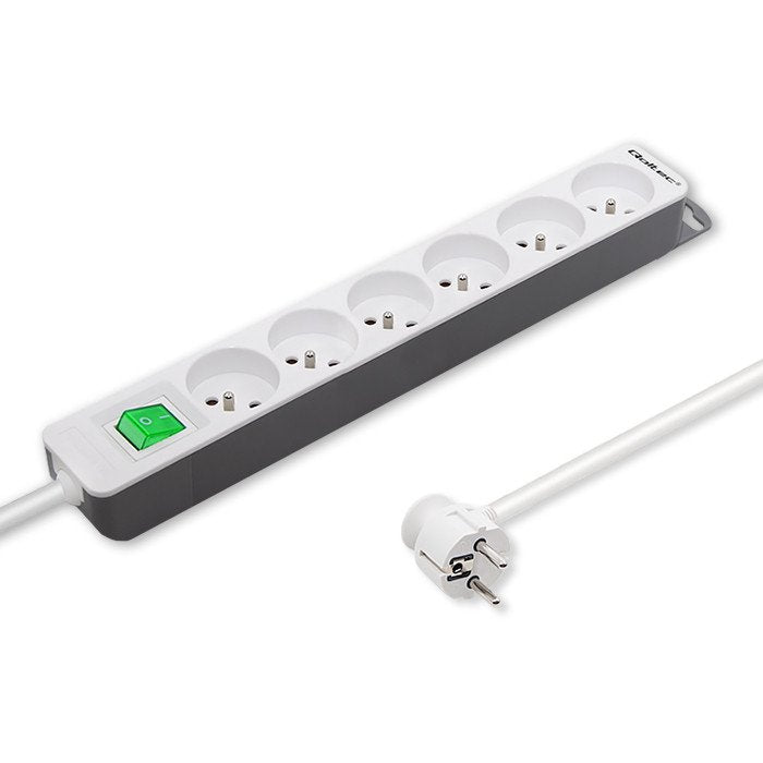 EAN 5901878502922 - Qoltec 50292 base múltiple 1,8 m 6 salidas AC Interior Blanco imagen 1