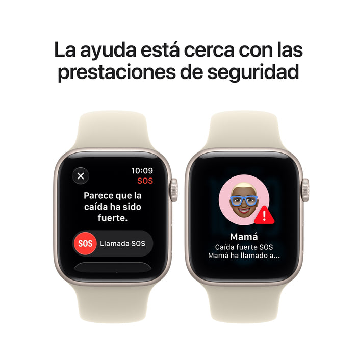 Apple Watch Se3 Gps 44mm Caja De Aluminio Blanco Estrella Correa Deportiva Arena S M