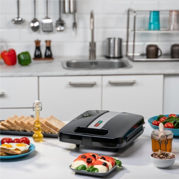 EAN 5908269344413 - Zelmer ZSM7400 sandwichera 1400 W Negro, Acero imagen 3