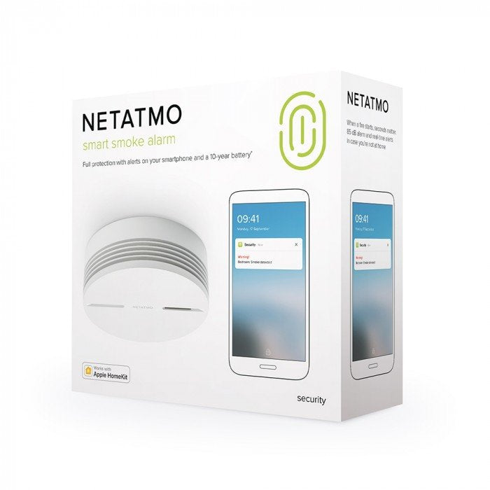 Netatmo Nsa-De Detector De Humo Inteligente Detector Fotoeléctrico De Reflexión Interconectables Conexión Inalámbrica