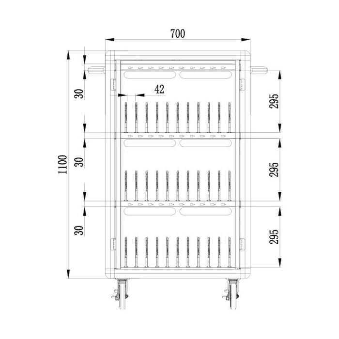 EAN 8051128108880 - Techly I-CABINET-30DUTY carrito y armario de dispositivo portátil Carro de gestión y carga para dispositi imagen 10