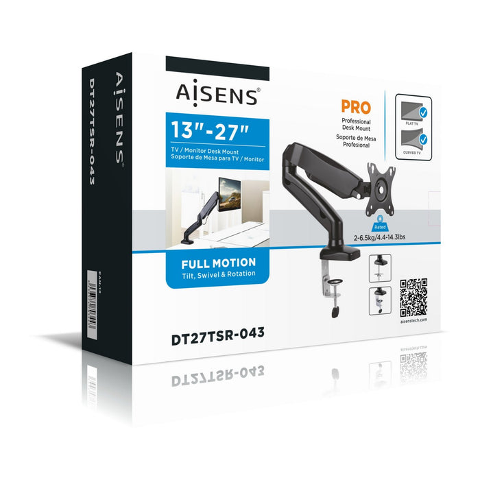 EAN 8436574703443 - AISENS DT27TSR-043 soporte para monitor 81,3 cm (32") Escritorio Negro imagen 6