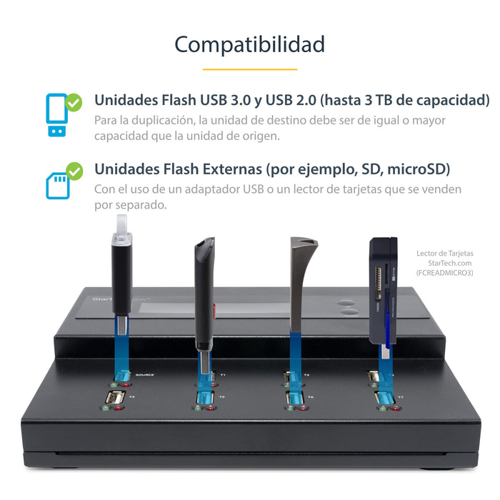 EAN 0065030870733 - StarTech.com USBDUPE17 duplicador de datos y soporte Duplicador de pendrives Negro 7 copias imagen 4