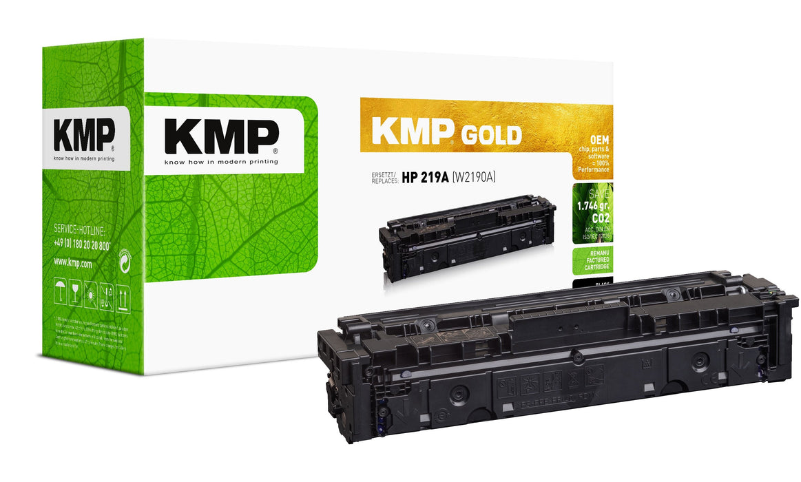 Kmp Gold Toner Hp 219a W2190a Negro 1300 Copias Remanufactured