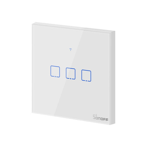 EAN 6920075725230 - Sonoff T0EU3C interruptor de luz Vidrio templado, Policarbonato (PC) Blanco imagen 2