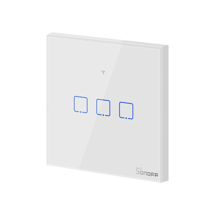 EAN 6920075725230 - Sonoff T0EU3C interruptor de luz Vidrio templado, Policarbonato (PC) Blanco imagen 2