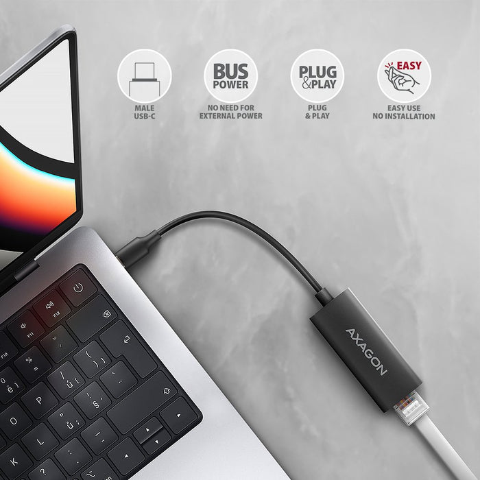 EAN 8595247907936 - Axagon ADE-ARC USB-C 3.2 Gen 1 - Gigabit Ethernet 10/100/1000 Adapter - Adapter - Digital/Daten 1000 Mbit imagen 3