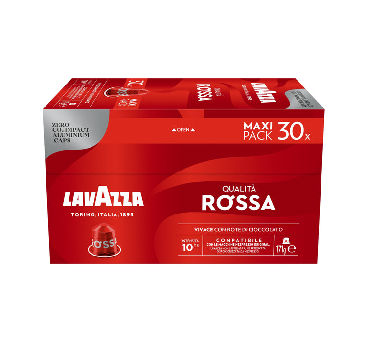 Cápsula Lavazza Qualitá Rossa Para Cafeteras Nespresso Caja De 30