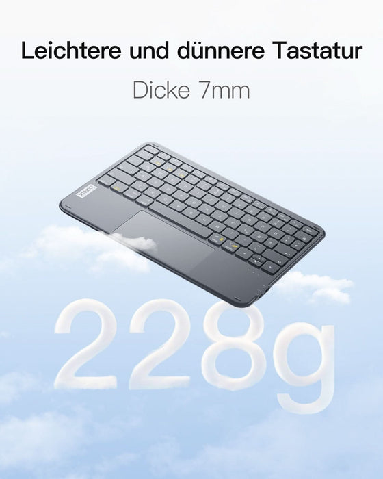 EAN 6976521111799 - Inateck KB01105_GRAY teclado para móvil QWERTZ Bluetooth Gris imagen 3