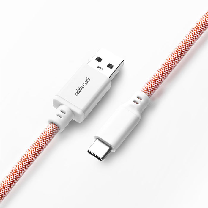 Cablemod Pro Coiled Keyboard Cable Usb-C A Usb Tipo A, Orangesicle - 150cm