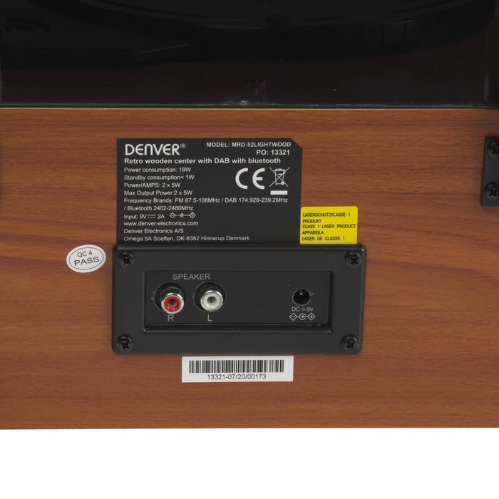 Denver Mrd-52 Lightwood Tocadiscos