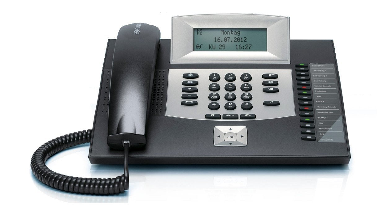 Auerswald Comfortel 1600 Teléfono Analógico Negro Identificador De Llamadas