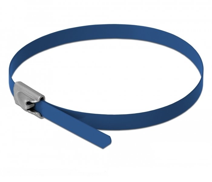 Delock Bridas De Acero Inoxidable L 400 X B 4,6 Mm Azul10 Piezas