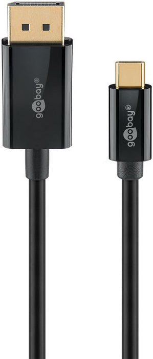 EAN 4040849757044 - Goobay 75704 adaptador de cable de vídeo 1 m USB Tipo C DisplayPort Negro imagen 1