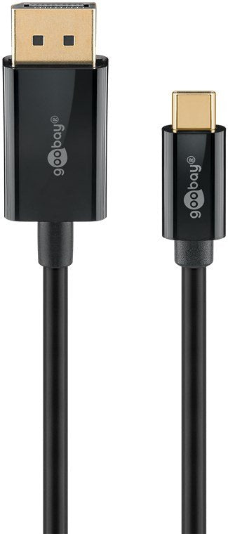 EAN 4040849757044 - Goobay 75704 adaptador de cable de vídeo 1 m USB Tipo C DisplayPort Negro imagen 1