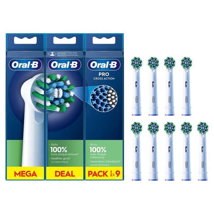 Cabezal De Recambio Para Cepillo Oral-B Pro Cross Action Pack 9 Uds
