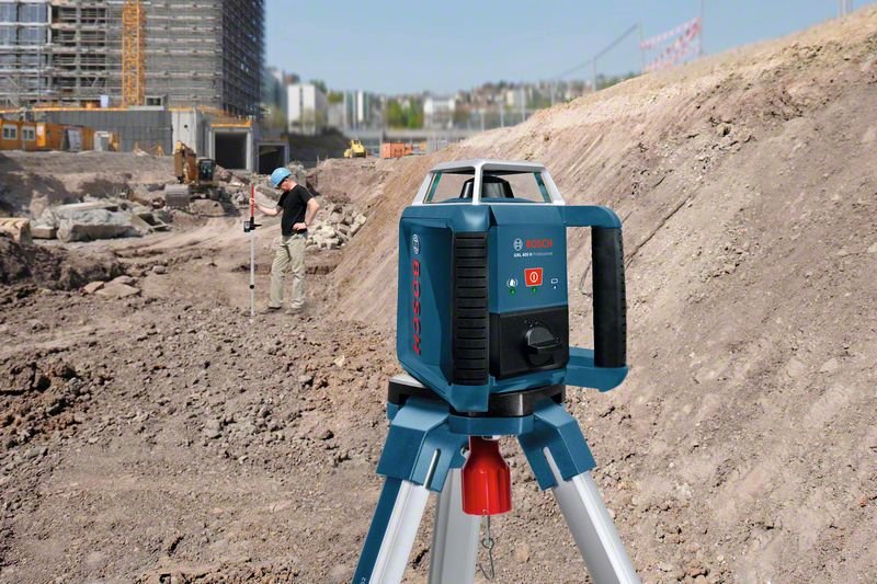 Bosch Professional Láser Giratorio Grl 400 H Professional, Con Receptor Azul/Negro, Estuche, Línea Láser Roja 601061800