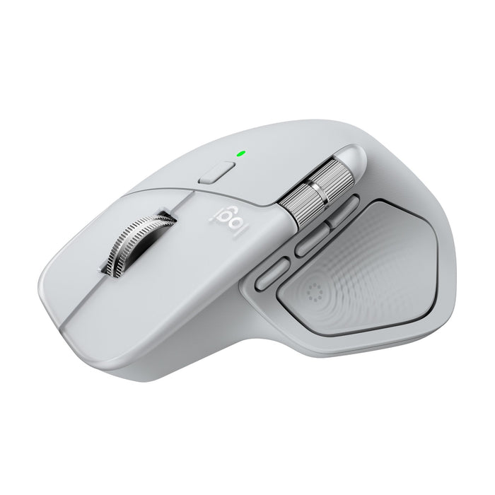 Ratón Logitech Mx Master 4 For Mac, Bluetooth Ergonómico Con Respuesta Háptica Avanzada, Desplazamiento Ultrarrápido, Carga Usb-C, Macos, Ipados, Windows - Plateado Blanco