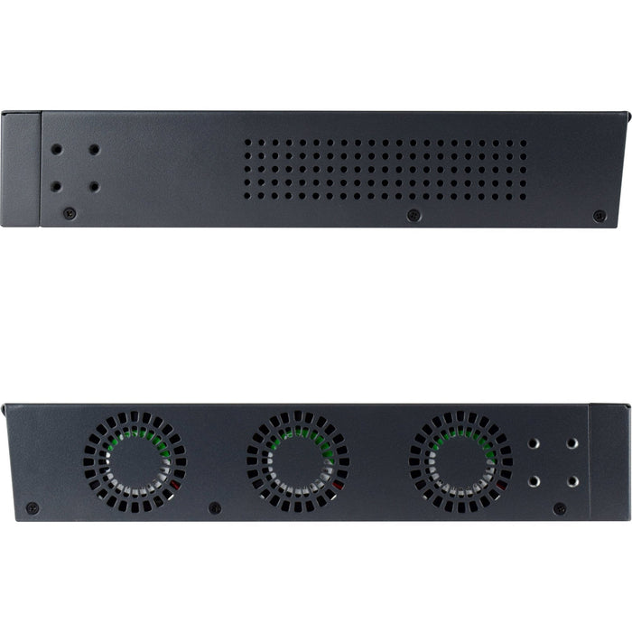 Switch De Red Inline Poe+ Gigabit 24 Puertos, 1gbit/S, 2x Sfp, 48,26cm (19", Soportes Incluidos), Metal, Control De Ventilador, Con Pantalla, 420w