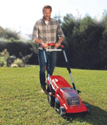 Cortacésped Einhell Power X-Change Battery Rasarro 36/36, 36 Volt (2x18v) Rojo/Negro, 2x Batería De Iones De Litio Más 3.0ah 3413282