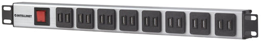 EAN 0766623164580 - Intellinet 164580 unidad de distribución de energía (PDU) 1U Azul, Gris imagen 1