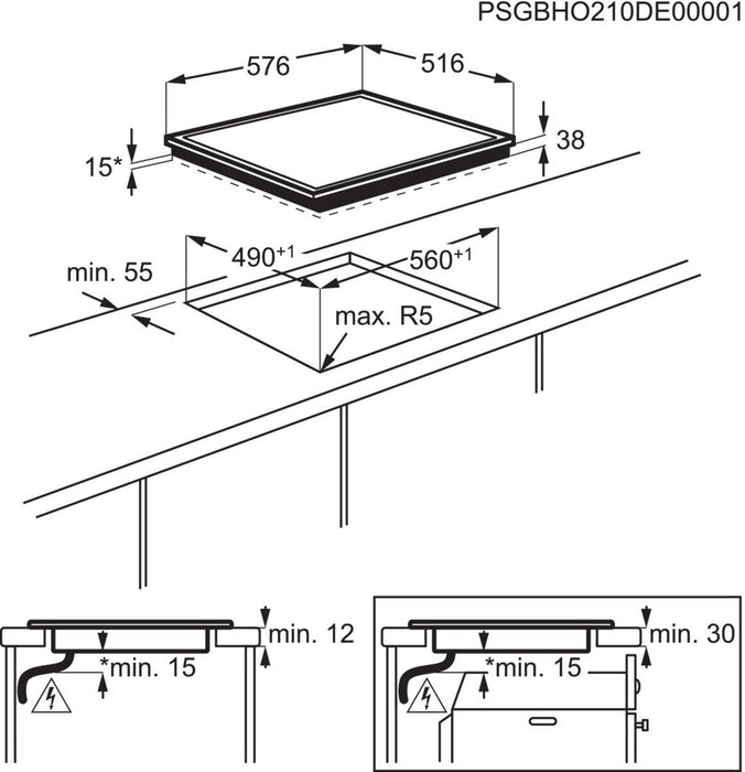 EAN 7332543486106 - AEG HK634060XB Negro Integrado 60 cm Cerámico 4 zona(s) imagen 12