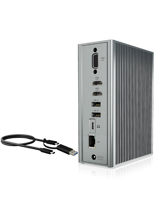 Estación De Acoplamiento Icybox Usb 3.0 -> Dp Usb3.0 Lan 3x Video
