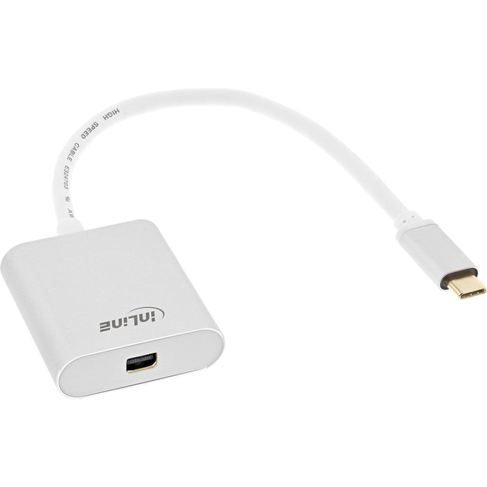 Adaptador Usb Inline, Usb Tipo C Macho A Mini Displayport Hembra (Modo Dp Alt), 4k2k, Plateado, 0,2 M