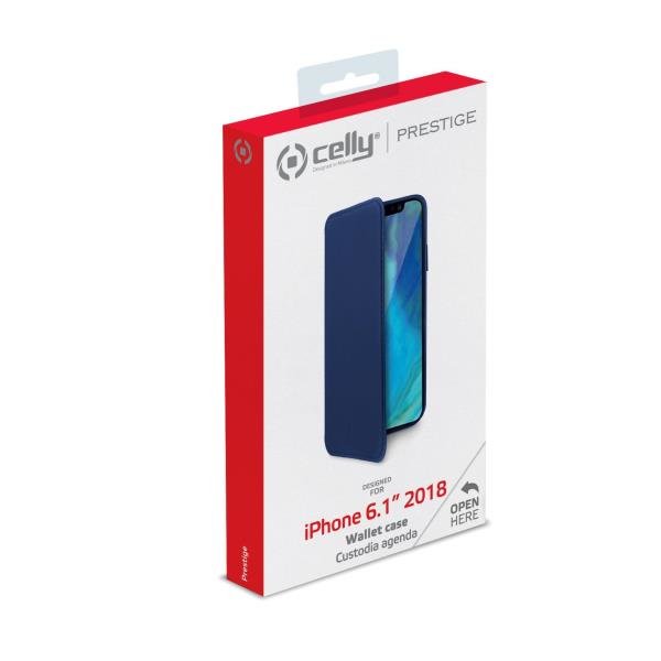 EAN 8021735744450 - Celly Prestige funda para teléfono móvil 15,5 cm (6.1") Funda cartera Azul imagen 4