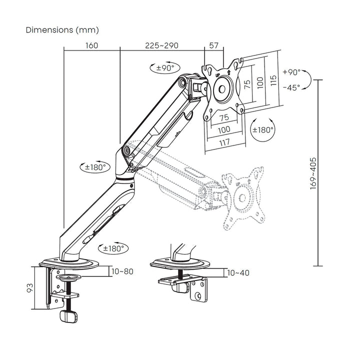 EAN 8435739904596 - AISENS DT32TSR-435 soporte para monitor 81,3 cm (32") Escritorio imagen 7