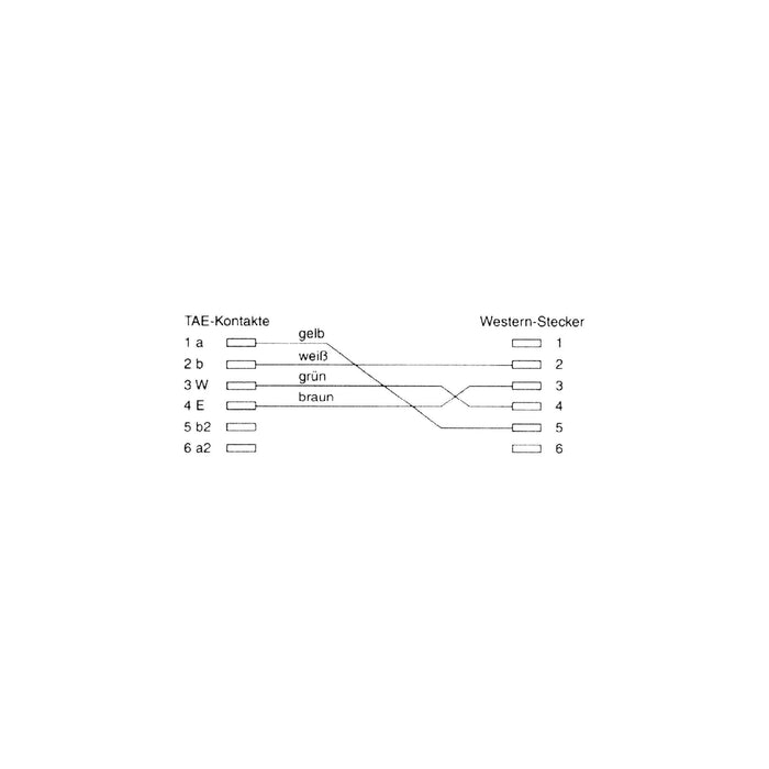 Cable Inline Tae-F, Para Telekom/Siemens, Tae-F A Rj11 6p4c, 20m