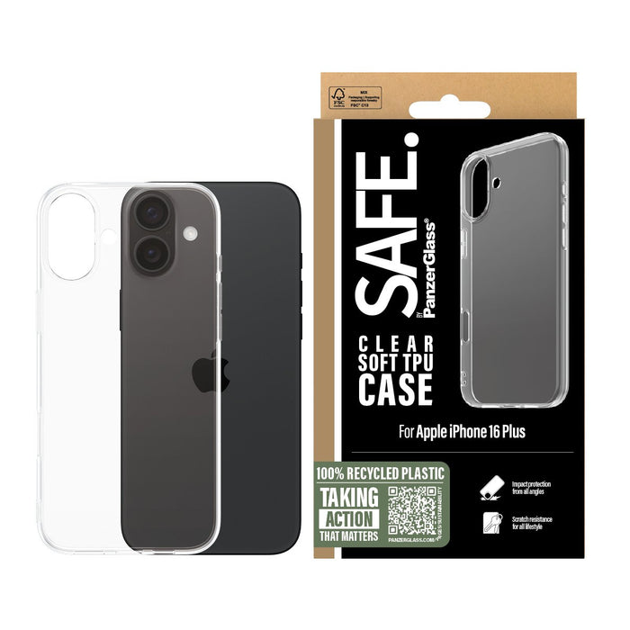 EAN 5715685003288 - PanzerGlass SAFE. by ® TPU Case Transparent iPhone 16 Plus funda para teléfono móvil Transparente imagen 2