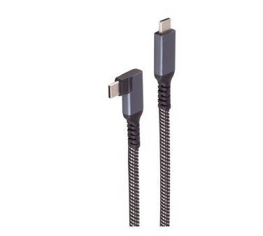 Shiverpeaks Usb-C Ladecable 3.2 90° 100w Pd Textil 1m