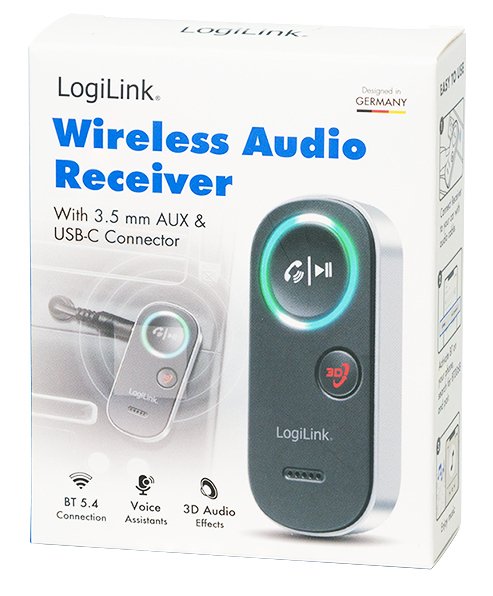 Logilink Bluetooth 5.4, 3d-Audioempfänger, Negro